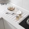 Fast Drying Kitchen Accessories Diatomaceous Dish Mat, Collapsible Absorbent Drain Pad, Countertop Pad Heat Resistant Multipurpose for Practical Gift
