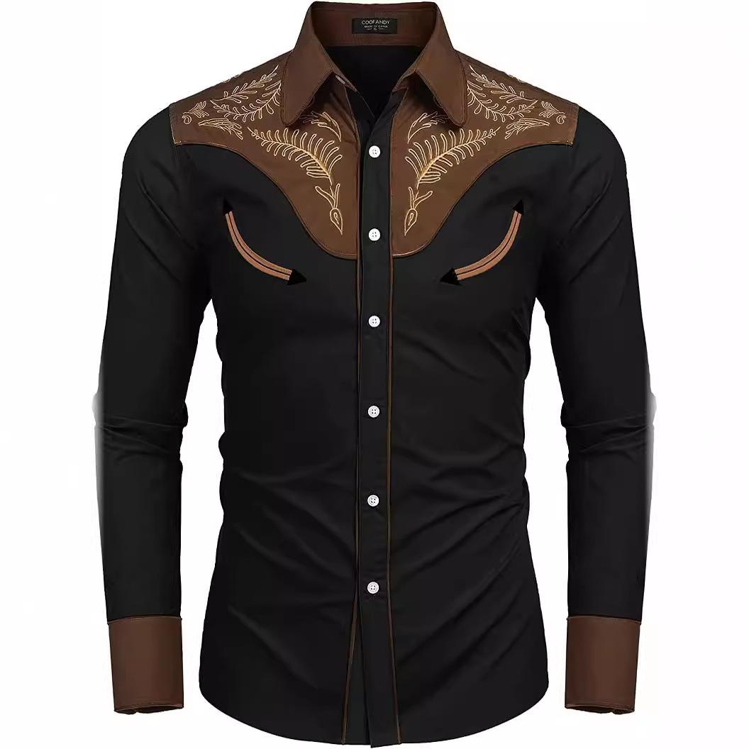 Men S Long Sleeve Striped Printed Casual Shirt For Spring Autumn S