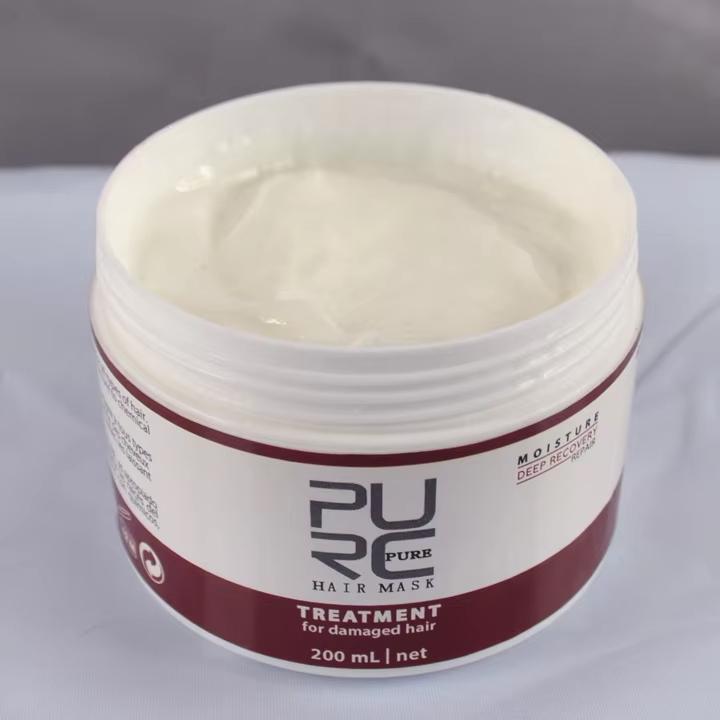 PURC Keratin-Haarmaske, Tiefenreparatur, krauses, trockenes, glättendes Haar, Kopfhautbehandlung, Haarpflege, 200 ml