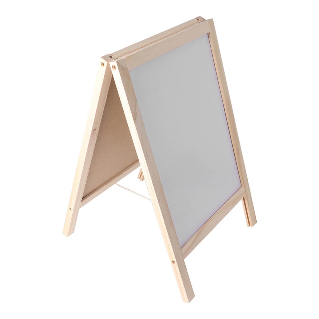 Kids Easel Double Sided Foldable Standing Large Painting Space Poplar Structure Wooden Easel 25x40cm with Accessories