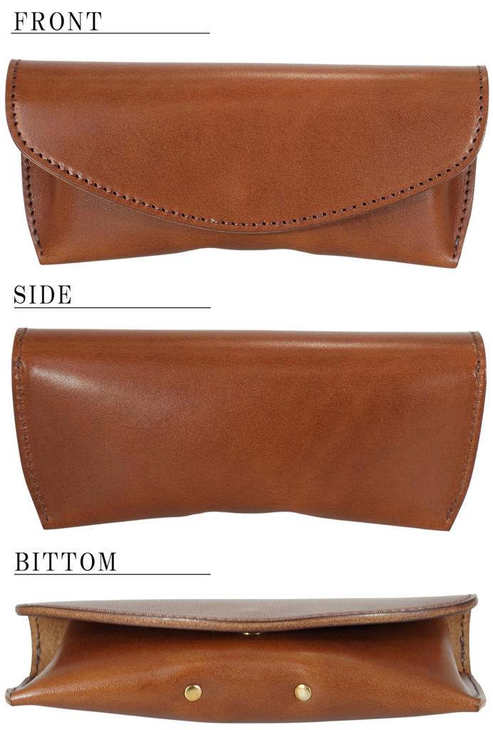 Brown Tochigi Leather Eyeglass Made In Eyeglass Sunglasses for Men and Genuine Tanned Brand Includes Microfiber Eyeglass Product Case, Japan, Soft,