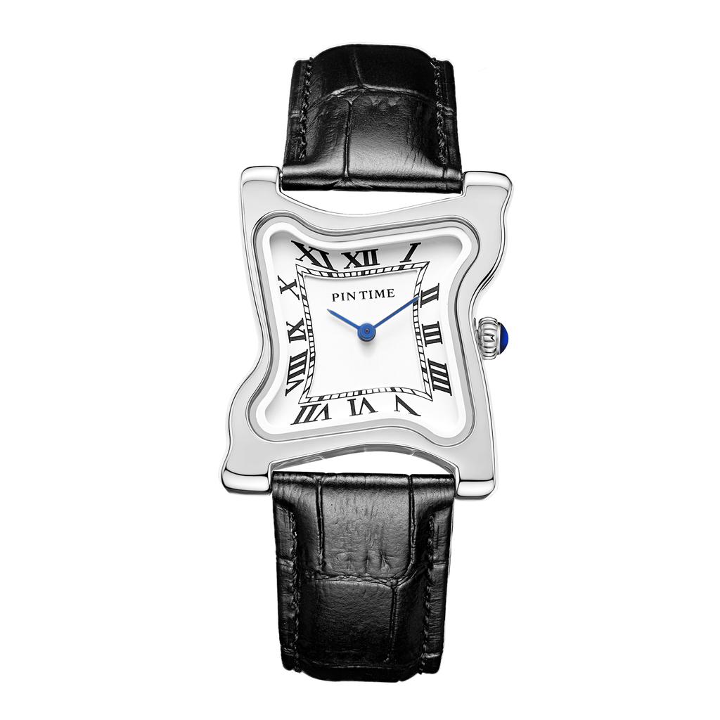 Surrealist Art Melting Clock Watch Unique Soft Time Quartz Wristwatch with Leather Band Creative Fashion Watch for Men Women