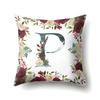 Polyester Pillowcase American Retro Flower Plant 26 English Letter Cushion Cover Car Pillowcase