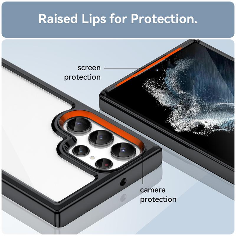 For Cover Samsung Galaxy S22 Ultra Case Samsung S22 Ultra Capas Clear Transparent Colour Fundas Samsung S23 S22 Plus Ultra Cover