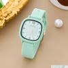 Wind High-Value Square Women'S Watch Student Retro Versatile Small Dial Silicone Tape Quartz Watch Women