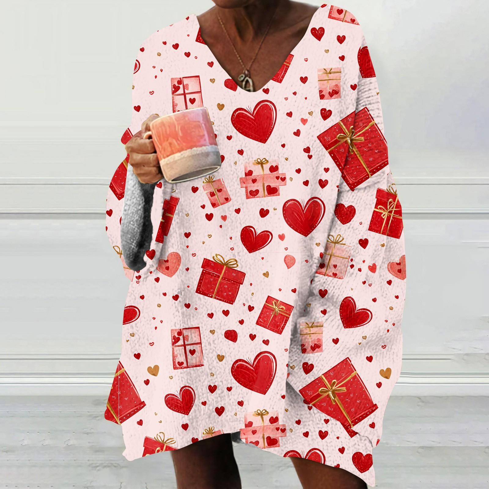 

Жіночий модний світшот з принтом, з довгим рукавом, вільного крою, з V-подібним вирізом M