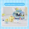 Non-Toxic Sanrio Series Building Blocks Hello Kitty Pochacco Burger Car Pom Pom Purin Cinnamoroll Dessert Car Model Bricks Kids Toys Gifts