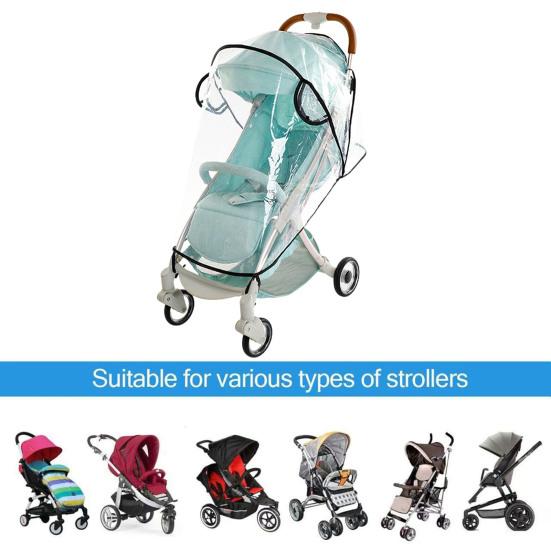 Stroller Rain Cover Waterproof Windproof Breathable Dust Snow Rain Protection Stroller Travel