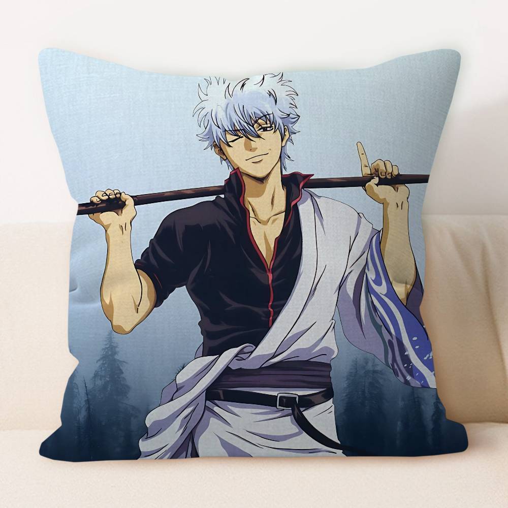 

Саката Гинтоки 45*45см Наволочка Чехол для подушки Декор Наволочка Домашняя наволочка Для диванной подушки 12x12Inch