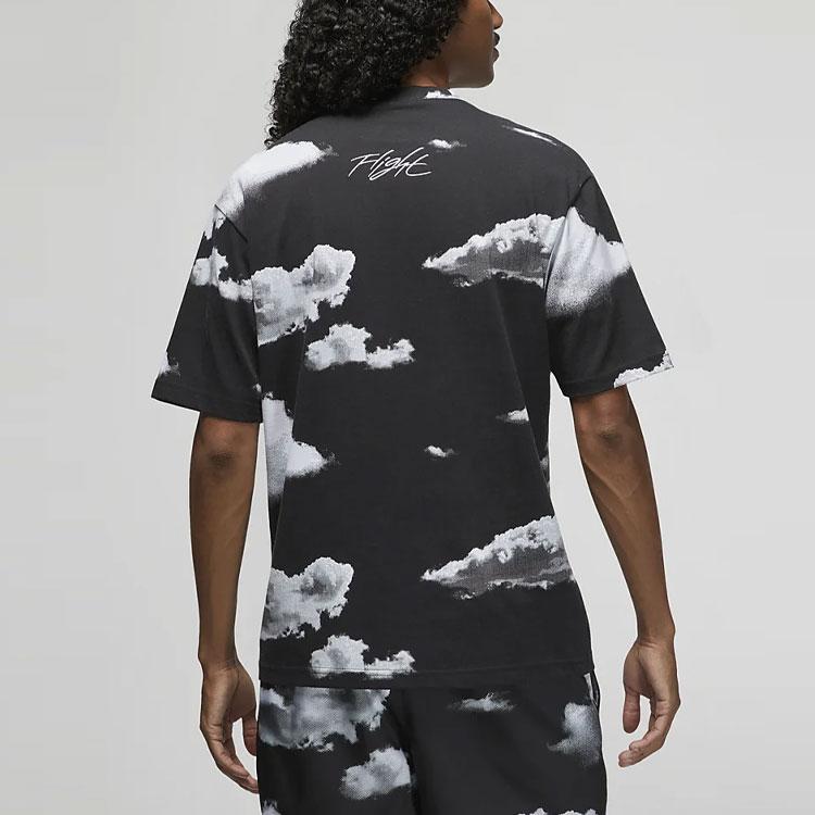 Jordan Casual Print Crew Neck Short Sleeve T-Shirt Men Tops Black DM1437-010