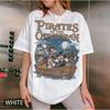 Pirates of The Caribbean Mickey Retro T-shirt Halloween Women Men Streetwear Oversized Y2k Short-sleeved Comfortable Soft Female Male Clothing