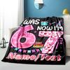 1PC Custom Name Happy 7th Birthday! flannel blanket versatile,all-season throw suitable for the living room,bedroom,camping,travel,and gift