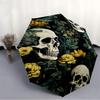 1pc Skull Floral Fashionable Automatic Opening/Closing Folding Umbrella with 8 Bones, Windproof Portable, Daily Use81