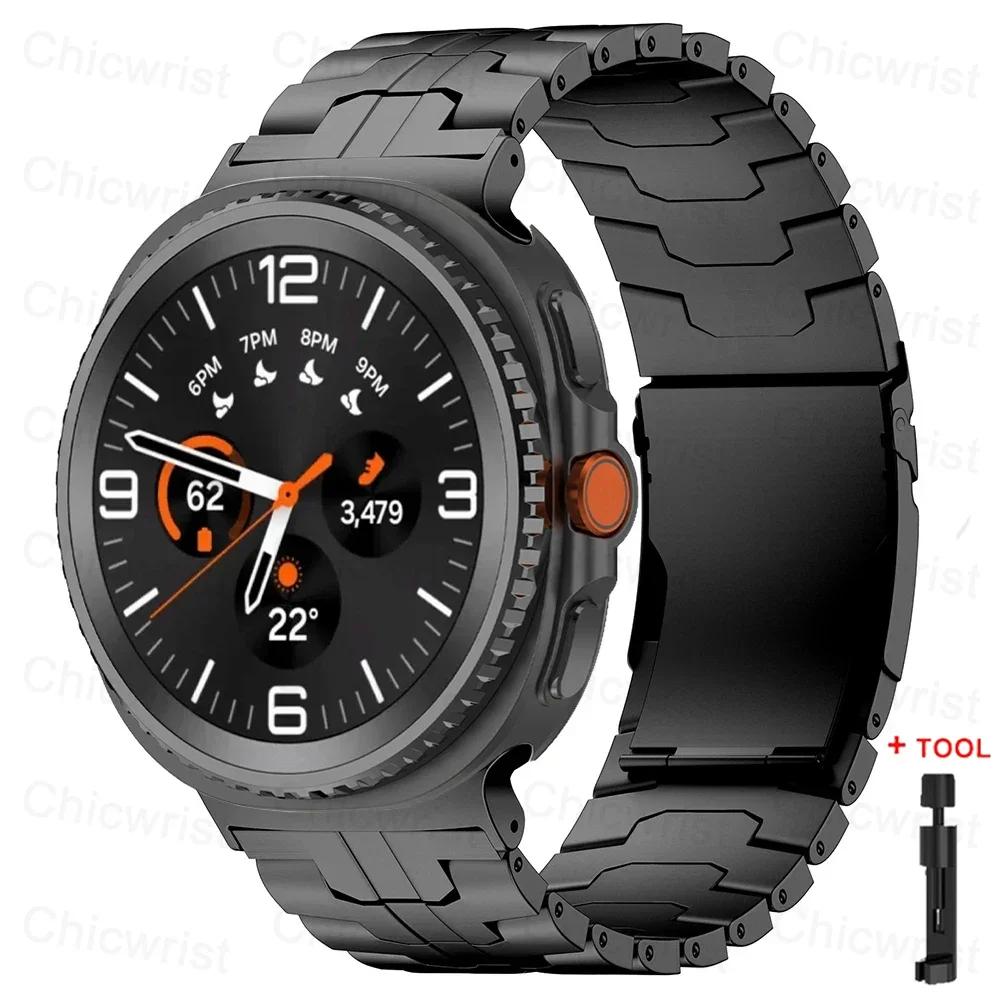 Luxury Titanium Strap for Samsung Galaxy Watch 8 40mm 44mm Ultra2 Business Bracelet for GALAXY WATCH 8 Classic Bands Accessories