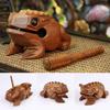 Kingsie Wooden Guiro Frog, Auspicious Charm, Percussion Instrument, Sound-Making Frog, Thai Style (XXL)