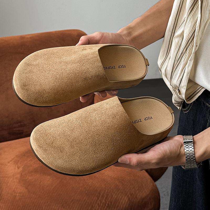 

Французские ретро баотоу новые повседневные модные трендовые универсальные шлепанцы на мягкой подошве обувь Boken 15167-Y 46 абрикосовый