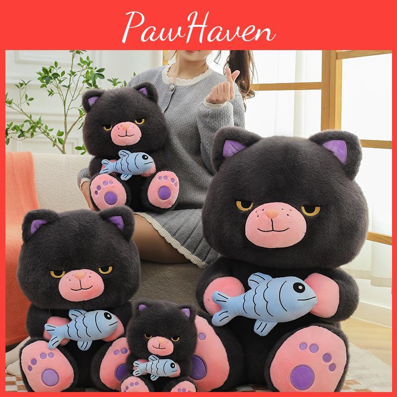 Cute Devil Cat Plush Toy Adorable Stuffed Animal For Girls Soft Cuddly Companion