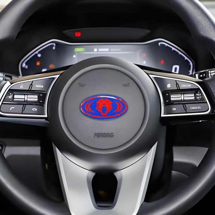1pcs lion carbon fibre 3D 6cm steer wheel emblem Sticker Car Steering Wheel Car Interior Emblem Car styling Accessories For KIA