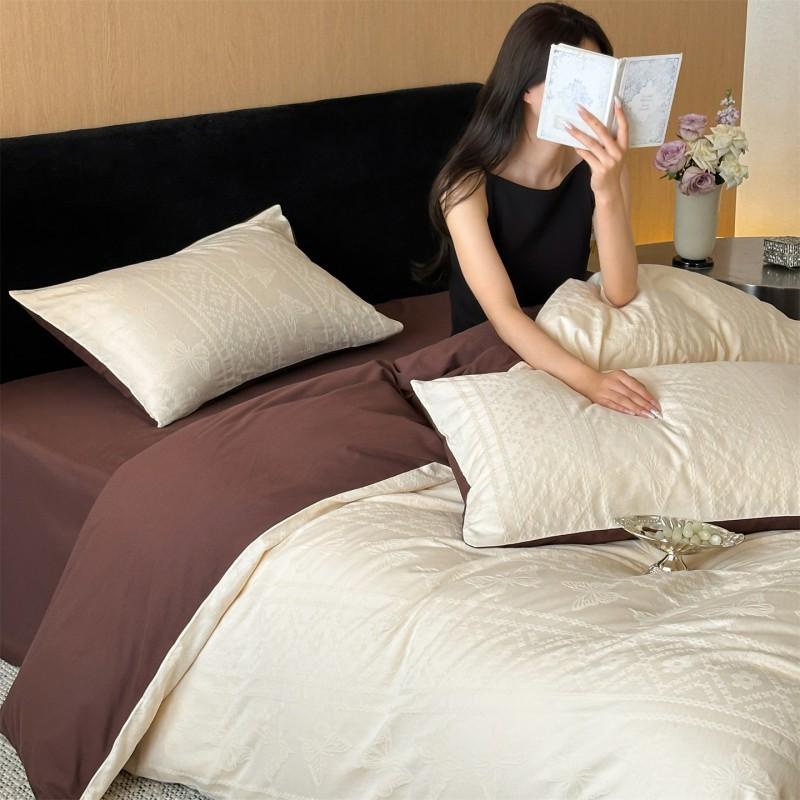 100% Cotton 60S Brushed Duvet Set Modern Nordic Style Ins Bedroom Bedding