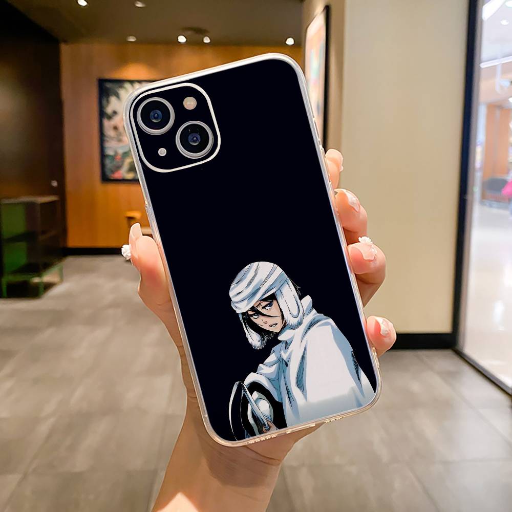B-Bleach- anime- Rukia- Kuchiki Phone Case For iPhone17,16,15,14,13,12,11 ,Pro Max,16/15/14 Plus Transparent Cover
