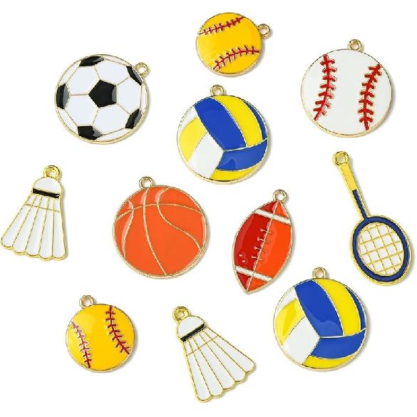 LiQunSweet 20 pcs 10 Styles Vegetable and Fruit Enamel Charms Watermelon Strawberry Banana Carrot Charms for DIY Jewelry Bracelet Necklace Earring