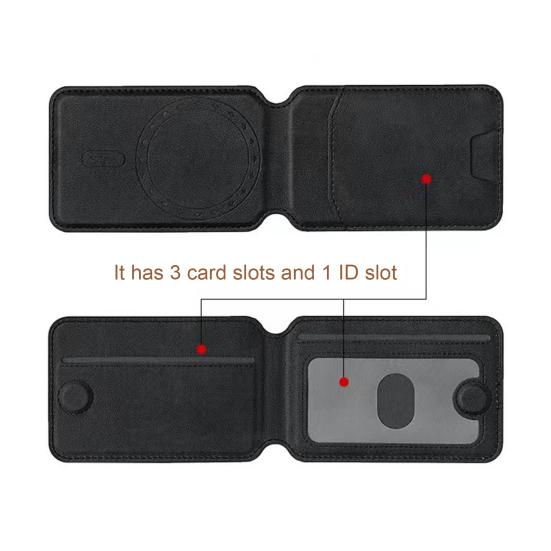 Card Sleeve for iPhone 16/15/14/13/12 for Mag-Safe Wallet Lightweight Magnetic Phone Wallet Faux Leather RFID Blocking Card Holder