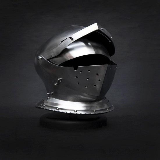 Medieval Close Helmet Handmade 16th Century Knight Armor Replica  Wearable Steel Helmet for LARP, Cosplay Display