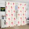 2pcs- Gentle Little Strawberry Polyester Curtains, 42*84 Roller Bag Curtains, Bedroom, Living Room, Home Room, Party Decoration
