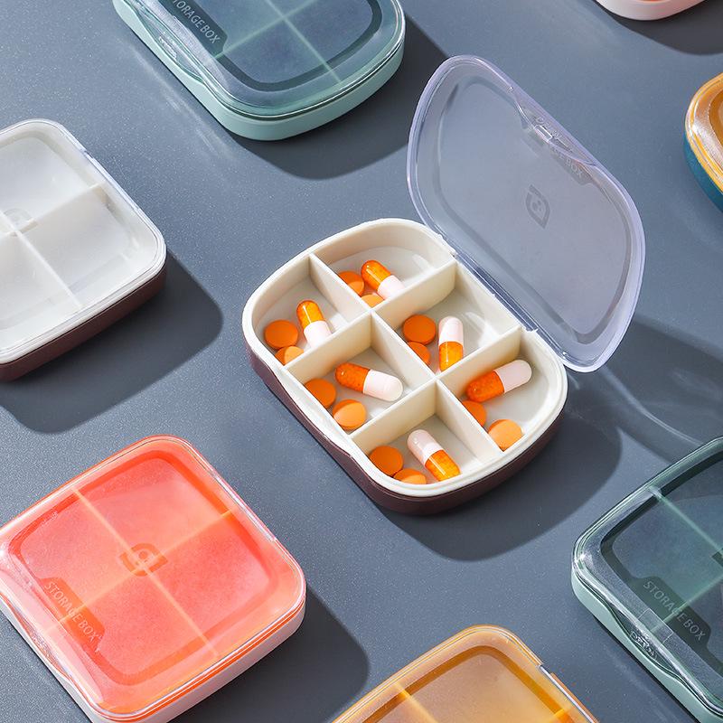 Portable Pill Box: Large Capacity, Sealed, Mini Dispenser with Cutter for Weekly Tablets