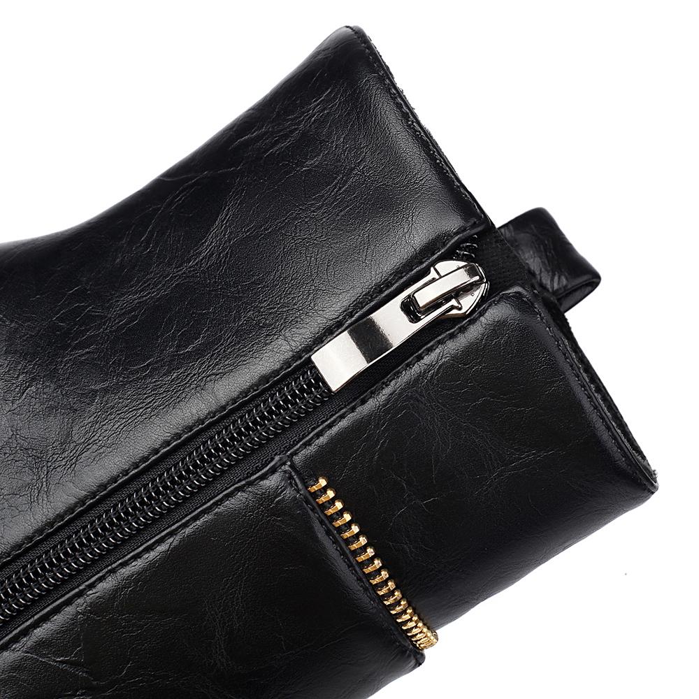 Black Brown Women Ankle Boots Pointed Toe High Spike Heel Big Size 47