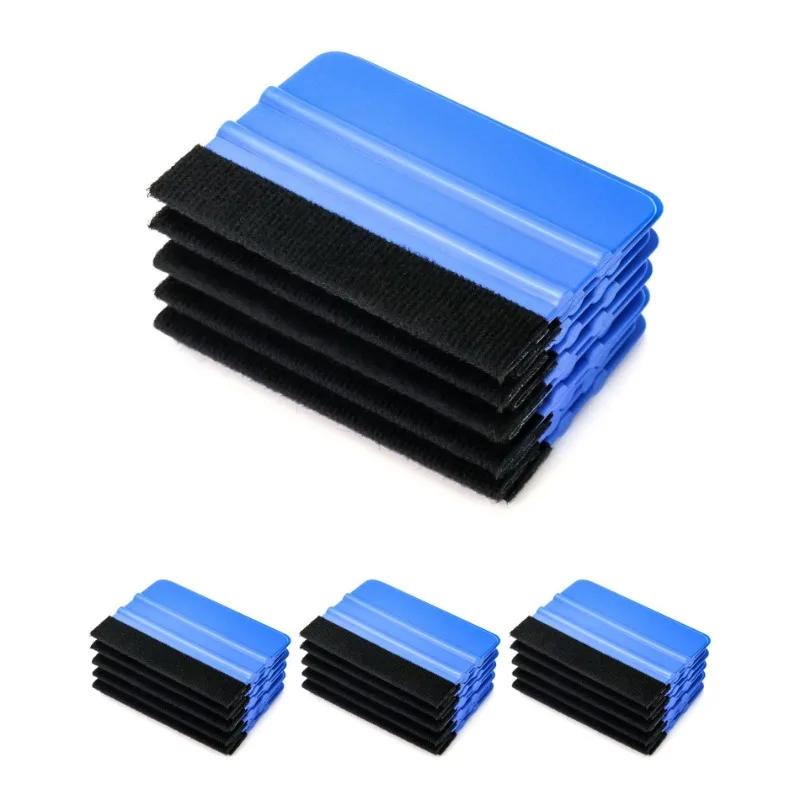20Pcs Felt Edge Squeegee Car Film Wrap Scraper 4 Inch Vinyl Wrap Application Bubble Removal Tools Window Tint Wrapping Tool
