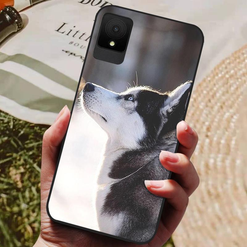 For TCL 502 Case Shockproof Soft Silicone TPU Bumper for TCL 502 Global Cover Cat Luxury  TCL502 Cute Cartoon Shell