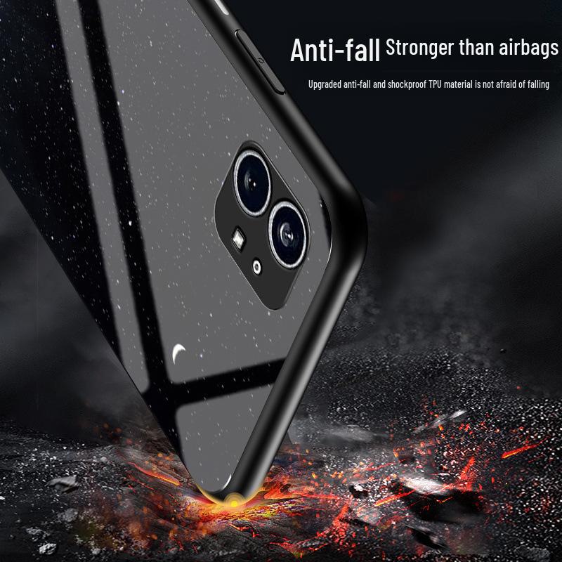 Nothing Phone Starry Sky Glass Case - Soft Edge Protective Cover