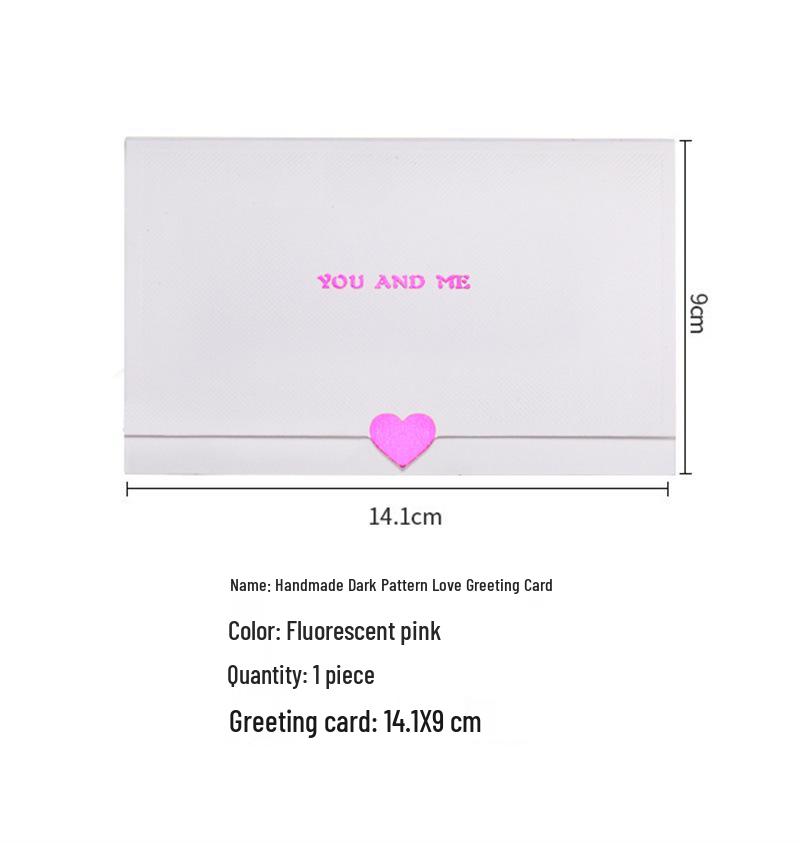 Handmade Hidden Pattern Greeting Card with Envelope for Holidays, Birthdays, Thank You Occasions, and Business Events.