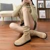 Grape Mother Winter New Long Knight Boots Women Wear High-end Piling Boots Women's Casual Style Korean Version Boots