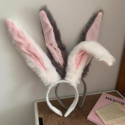 Sweet Plush Rabbit Ears Headbands Cosplay Bunny Girl Cute Girls Hairband Photo Prop Party Headwear Hair Accessories