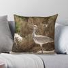 Houbara Bustard Square Pillowcase Polyester Linen Velvet Printed Zip Decorative Throw Pillow Case Home Cushion Cover