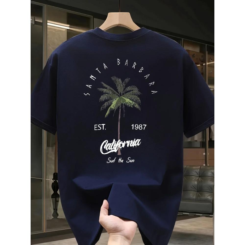 Men's clothing: Loose and breathable T-shirts for daily travel and vacation, 100% pure cotton high-quality tops for summer