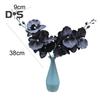 Medoc Artificial Flower Simulation Floral Fabric Black Phalaenopsis Fake Flower