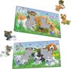LARSEN Puppy 9-Piece Dog Animal Puzzle Set, Jigsaw Puzzle, Paper and Board Puzzle, for Girls and Boys Ages 2, 3, and 4, Perfect As a Preschool Entry