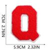 7Cm White Background Red Character Embroidery Cloth Sticker English Letters Towel Embroidery Patch Sticker Computer Embroidery Chapter Boy Heat Transf