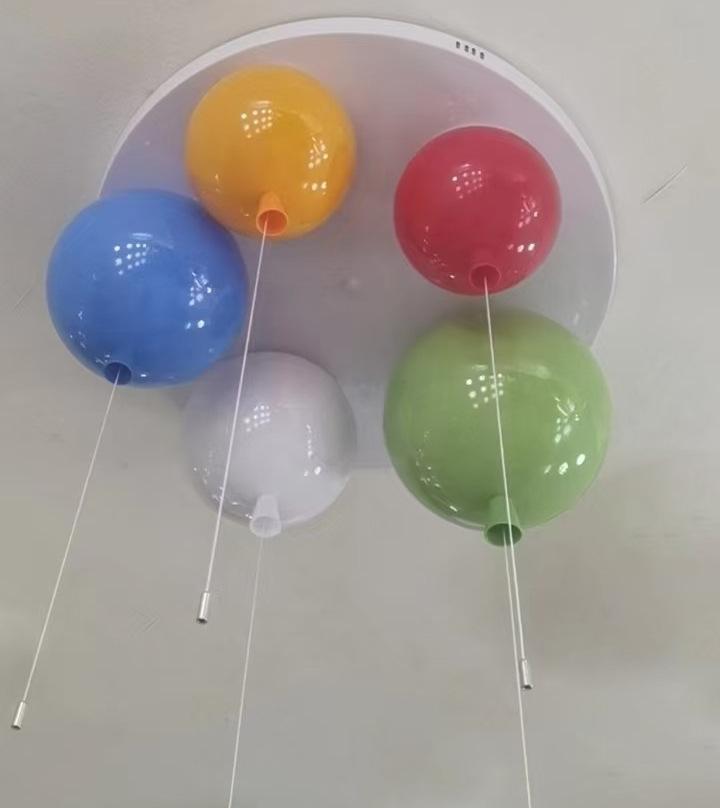Children's Princess Room Ceiling Lamp - Creative Balloon Design for Bedroom, Balcony, Colored Kindergarten, or Playground Décor