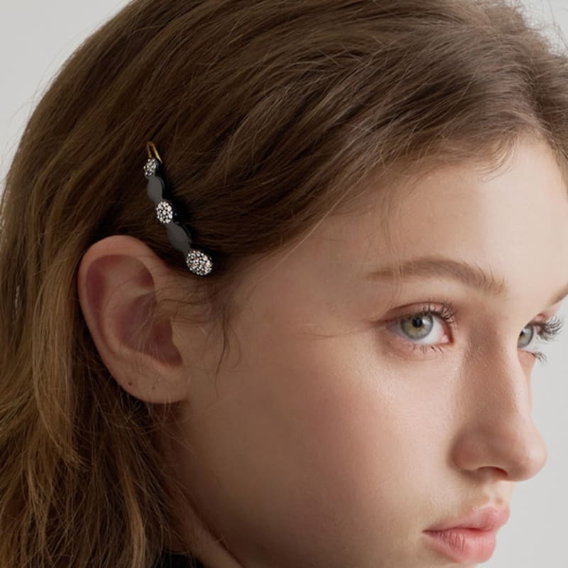 

Jean Paul Clarisse Circle Crystal Cellulose Straight Pin DESL040-1 green