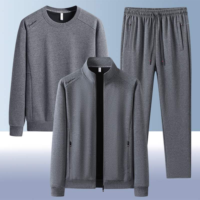 Men Tracksuits Hoodies and Sweatpants 3 Pieces Set Spring and Autumn Sportwear Unisex Jogging Suit