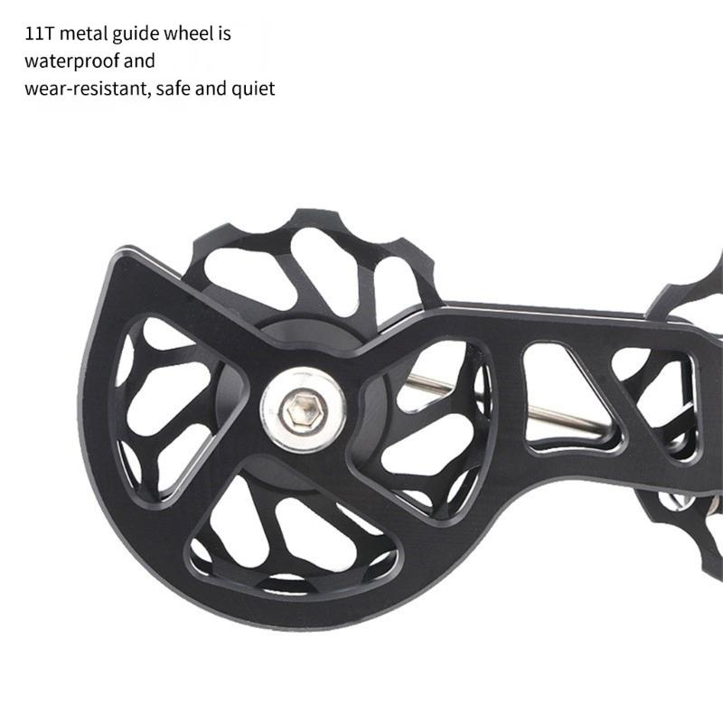 Single Speed Mountain Bike Chain Tensioner 11T Guide Roller Cycling Double Spring Chain Guide Bike Protectors Easy To Use