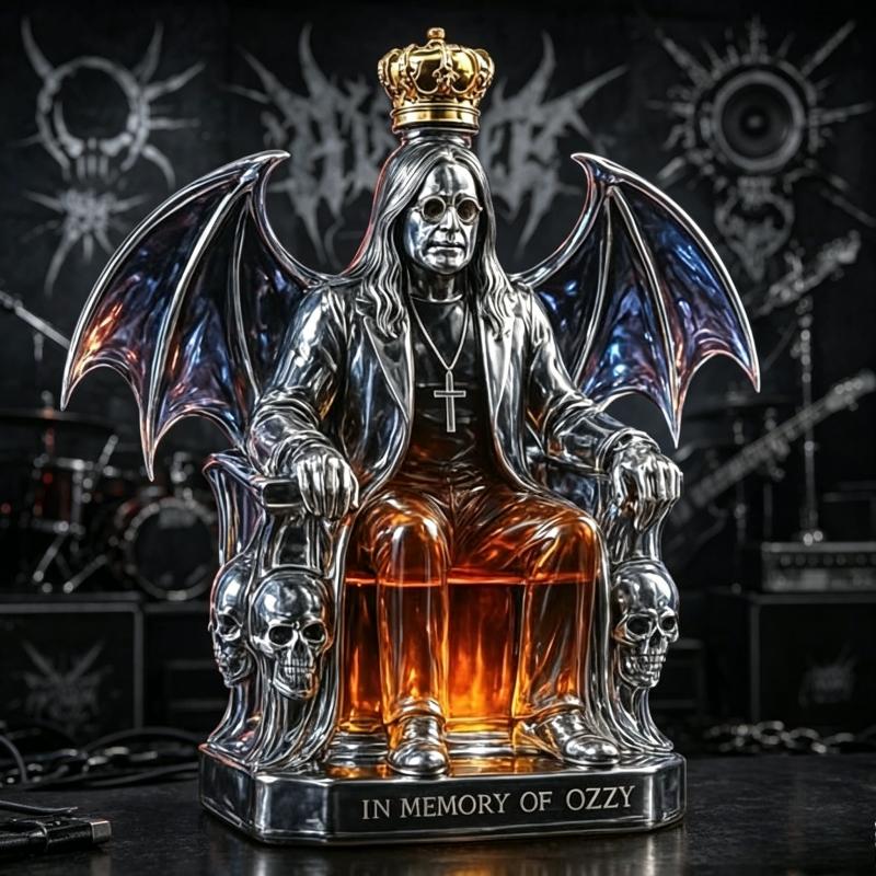 Omaggio al Re dell'Heavy Metal La Collezione Trono di Ozzy Osbourne Bottiglia di Whiskey Artigianale
