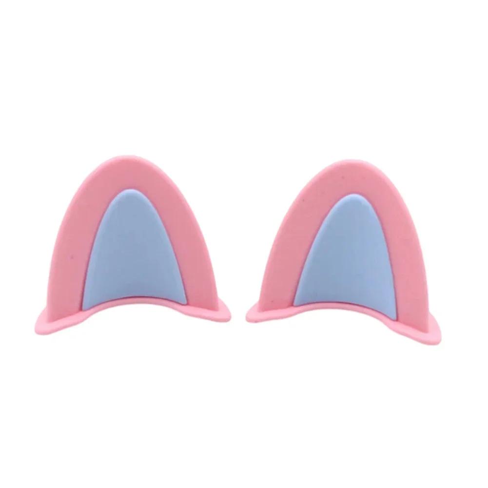 2pcs Cute Motorcycle Helmet Cat Ears Electric Car Motocross Stickers Driving Styling Universal Helmet Decoration Accessories