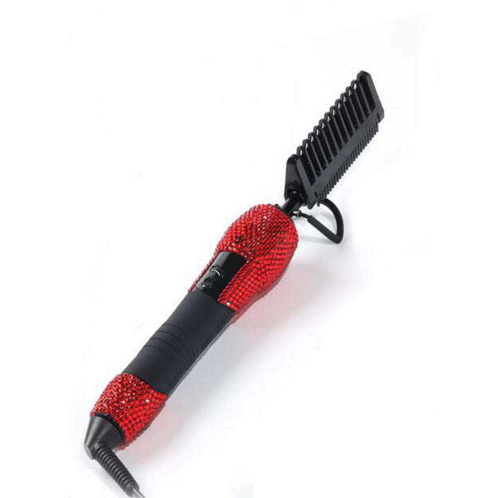 Hot Comb Electric High Heating Comb Hair Straightening with Bling Diamonds LCD Digital Peigne Chauffant AU