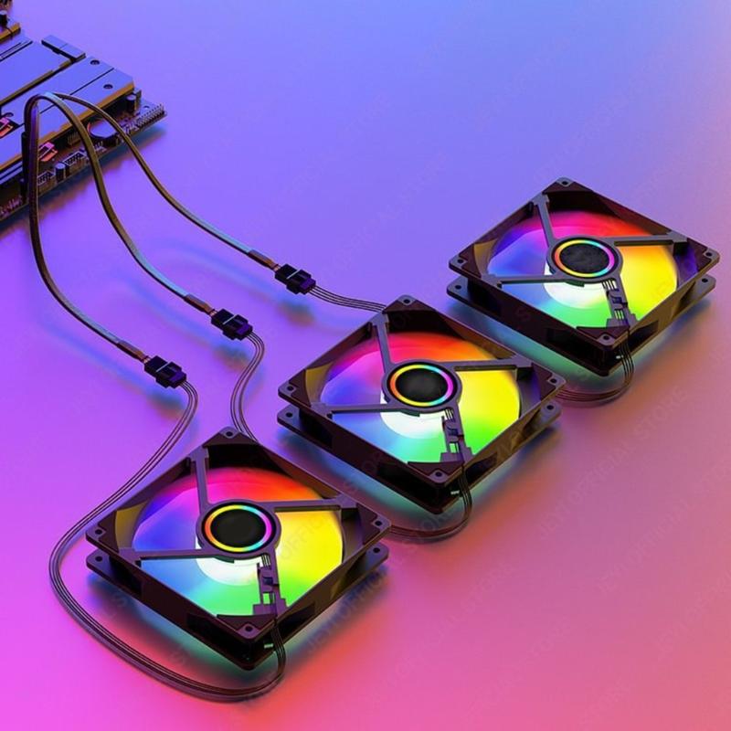 Fan Adapter 1 To 3 Splitter Cable For PC Cooling Systems Supports Speed Controls And Overloads Protections