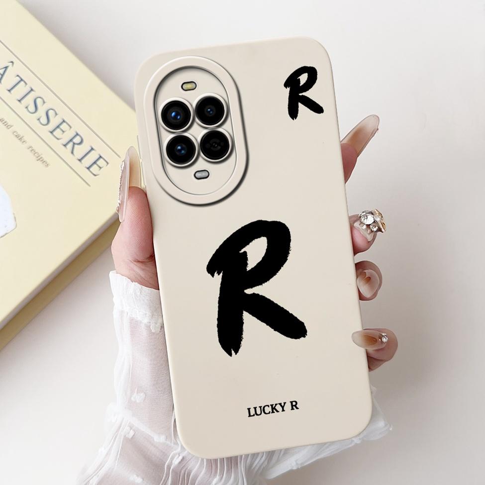 For Huawei Nova 13Pro MIS-AL00 Phone Cover For Huawei Nova 13 Pro Case Silicone Simple Fashion A-Z Letters Shockproof Bumper